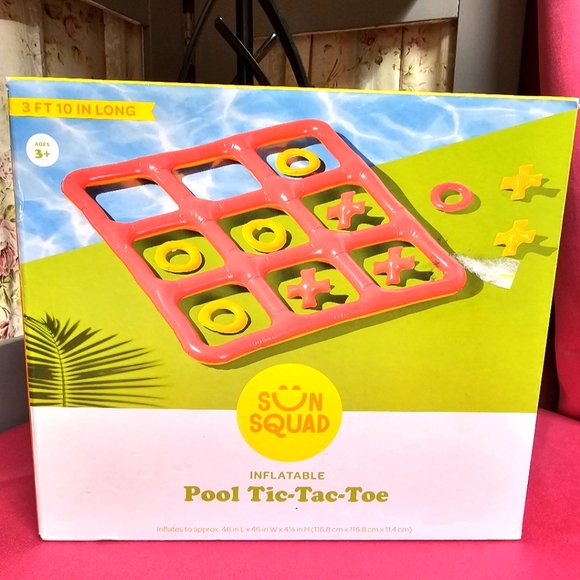 Inflatable Swimming Pool Tic-Tac-Toe Kids Party Game 3 Ft 10 IN Long NIB Summer - Picture 2 of 8